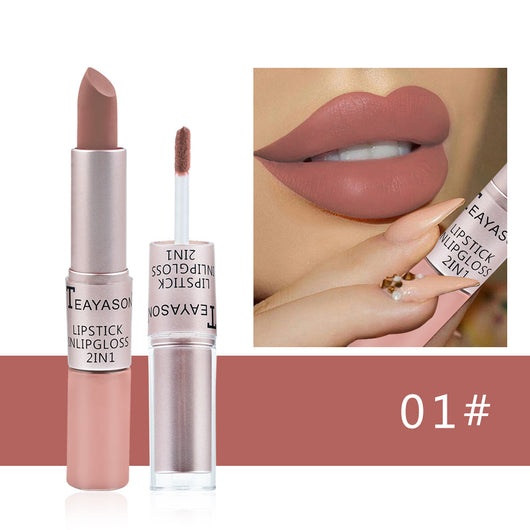 Brillo Labial Doble Punta Mate de Larga Duración
