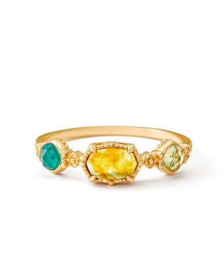 Anillo de Plata 925 con Múltiples Gemas Oliva - Image 3