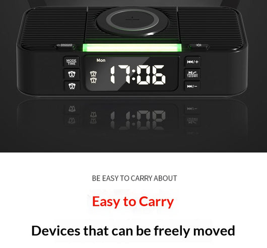 Lámpara Nocturna Inteligente con Carga Inalámbrica y Parlantes Bluetooth Duales - Image 27