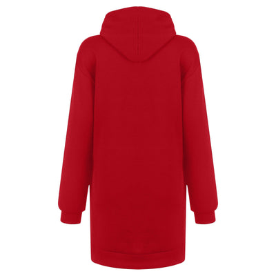 Suéter Vestido Holgado de Color Sólido con Mangas Largas - Image 17