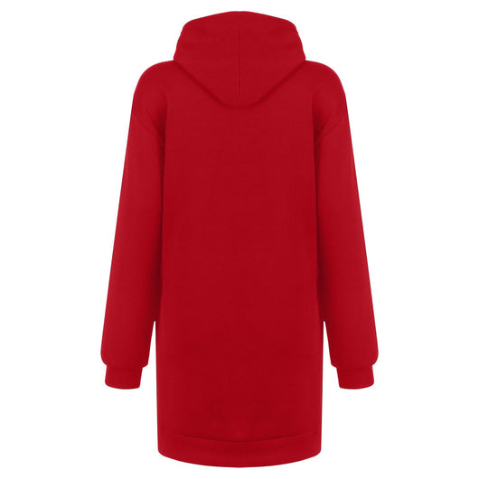 Suéter Vestido Holgado de Color Sólido con Mangas Largas - Image 17