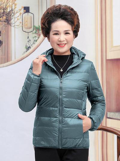 Chaqueta Corta de Plumón de Pato Blanco para Mujer - Abrigo Elegante y Ligero - Image 6