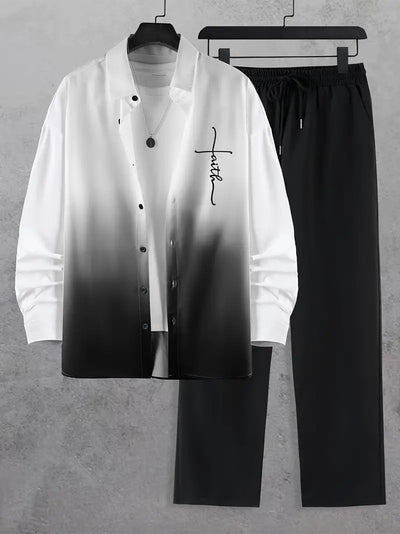 Conjunto Degradado de Color - Camisa y Pantalón de Manga Larga - Image 6