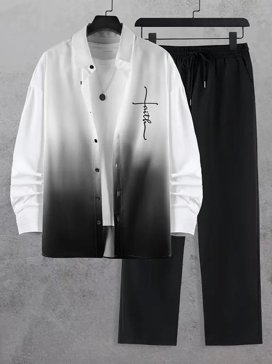 Conjunto Degradado de Color - Camisa y Pantalón de Manga Larga - Image 6
