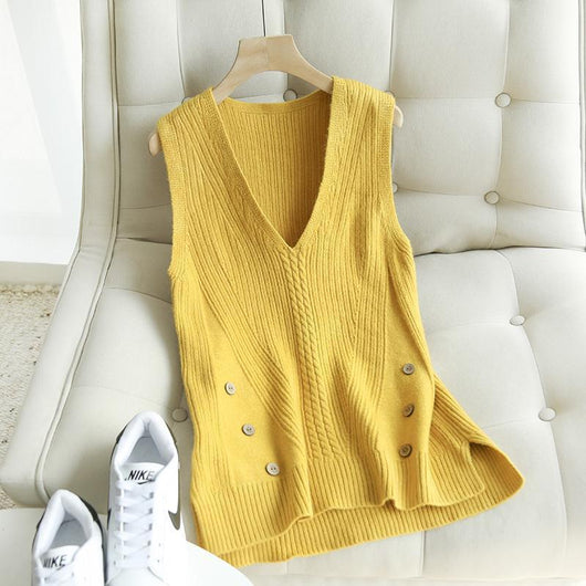 Chaleco Pullover con Cuello de Solapa para Mujer - Image 3