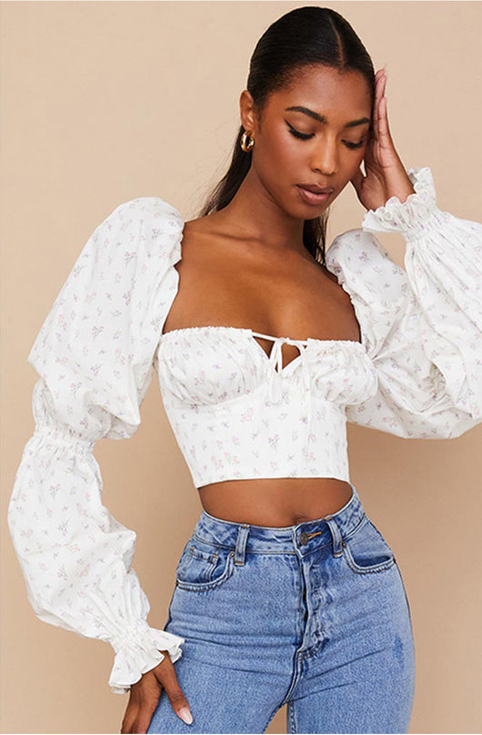 Blusa Elegante con Cuello Volante y Mangas Acampanadas - Image 3