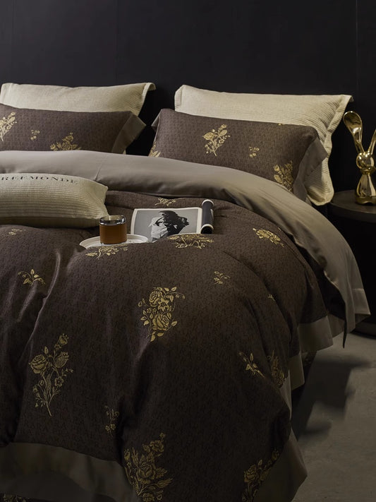 Juego de Cama Retro Algodón Peinado 4 Piezas - Calidez para Otoño e Invierno - Image 2