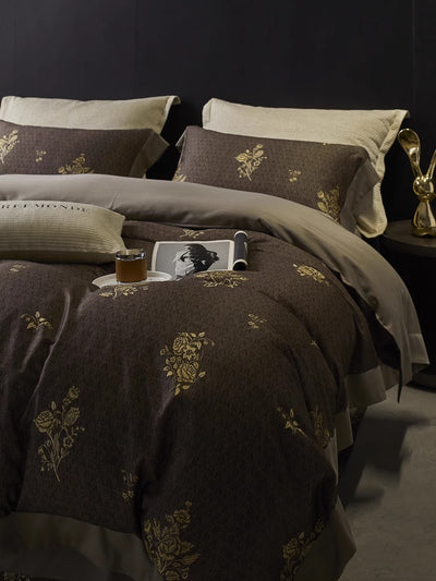 Juego de Cama Retro Algodón Peinado 4 Piezas - Calidez para Otoño e Invierno - Image 2