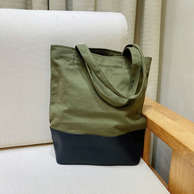 Bolsa de Viaje Mujer Lona y Cuero Gran Capacidad Bandolera Outdoor