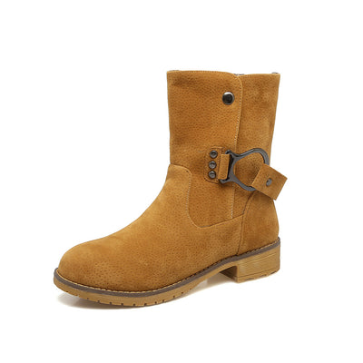 Botas Altas de Caña Media con Hebilla y Punta Redonda - Image 2