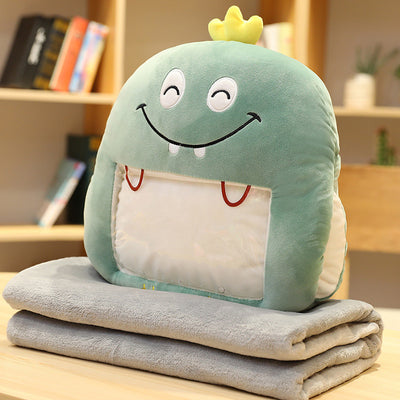 Almohada Térmica Multiusos con Bolsillo para Celular y Manta Integrada - Image 15