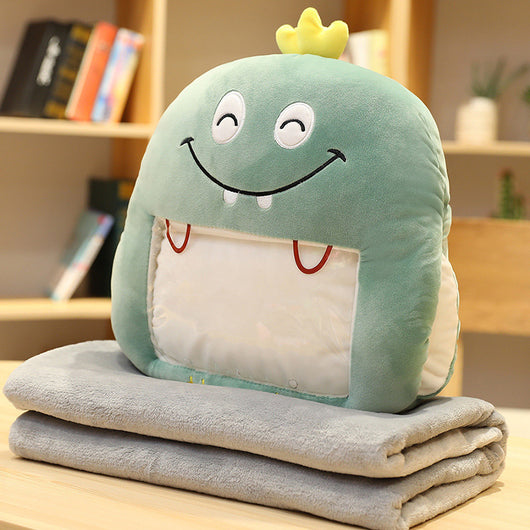 Almohada Térmica Multiusos con Bolsillo para Celular y Manta Integrada - Image 15