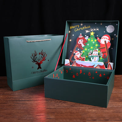 Caja de Regalo 3D Linterna Corazón Niña con Rafia y Diseño Estrellado - Image 8
