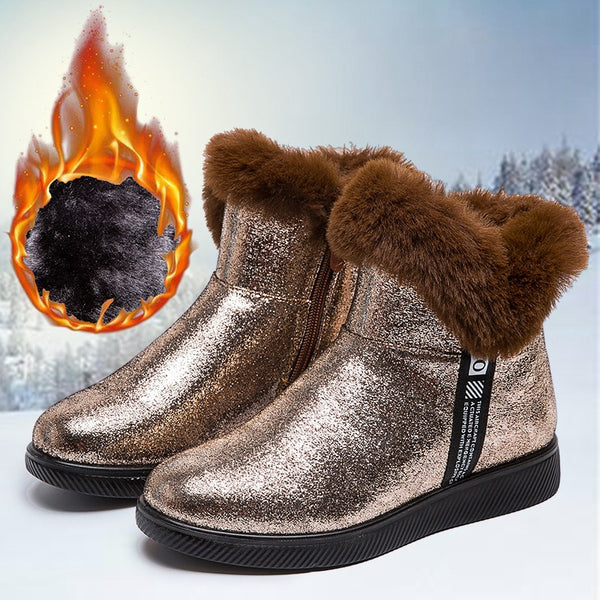 Botas de Nieve Invierno con Lentejuelas