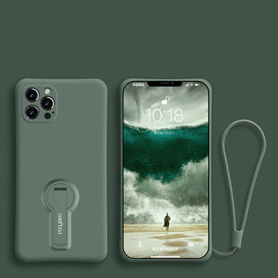 Funda Protectora de Silicona Líquida para iPhone con Soporte y Cordón - Image 15