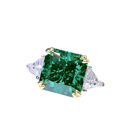 Anillo de Diamante Paraiba Carbono Alto Engarzado a Mano - Image 2