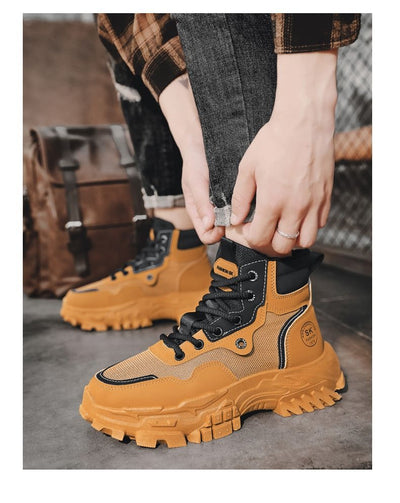 Botas de Trabajo Altas Transpirables Estilo Vintage Británico - Image 11