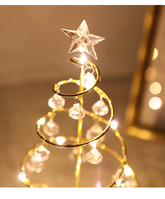 Lámpara de Noche LED Recargable con Cristal Diamante - Luz Ambiental Decorativa