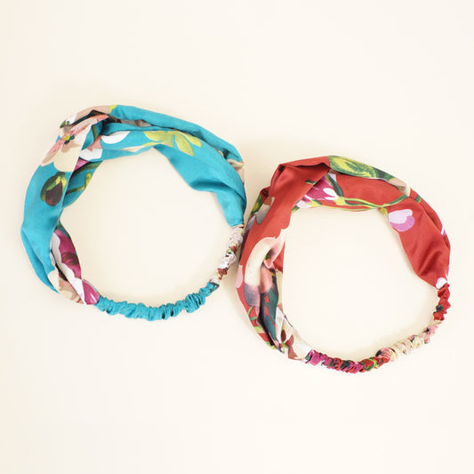 Banda Elástica para Cabello de Seda con Flores - Image 2
