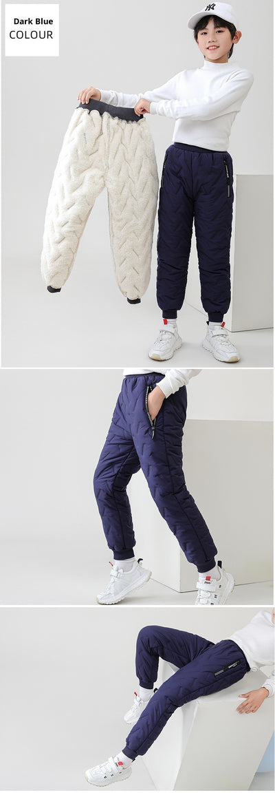 Pantalones Térmicos Infantiles Impermeables con Forro de Lana de Cordero - Image 27
