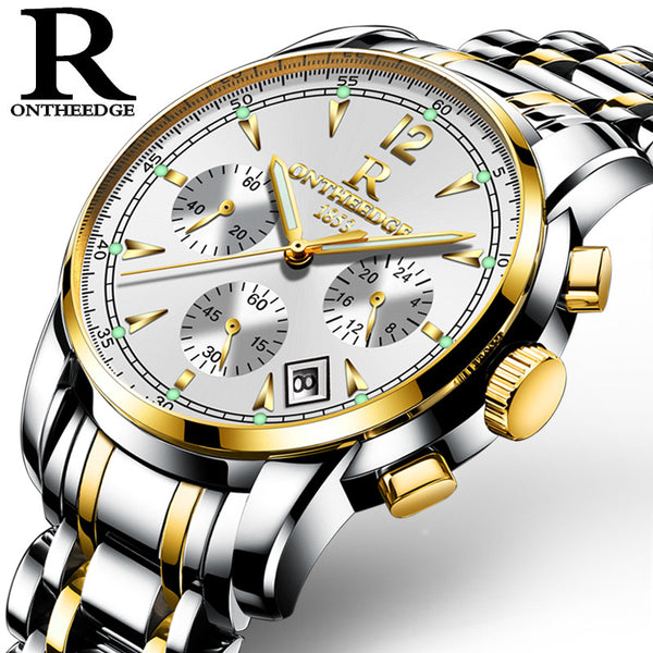 Reloj Multifuncional con Correa de Acero Inoxidable