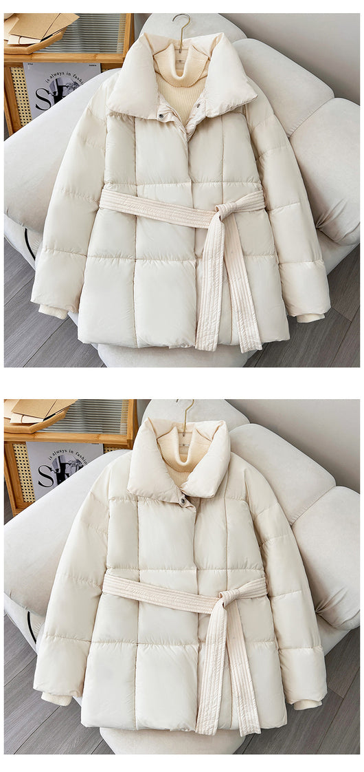 Chaqueta de Algodón con Cordones y Control de Cintura para Mujer - Image 14
