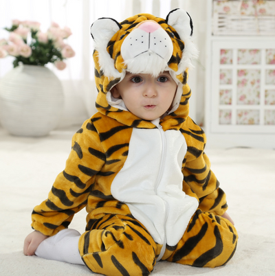 Pijamas de gateo con diseño de animales para bebés primavera-otoño - Image 3