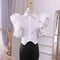 Blusa de Gasa con Mangas Globo