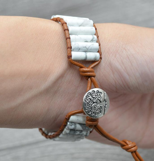 Pulsera Chakra de Piedras Naturales - Tejida en Cuero con Cuentas Multicolor - Image 13
