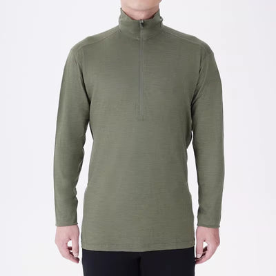 Chompa Lana Gris de Secado Rápido con Cierre Medio - Hombre Outdoor - Image 6