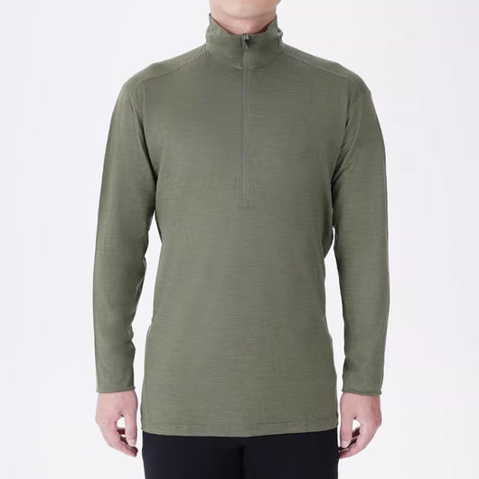 Chompa Lana Gris de Secado Rápido con Cierre Medio - Hombre Outdoor - Image 6