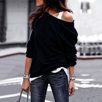 Blusa Clásica de Cuello Redondo y Manga Larga - Image 2
