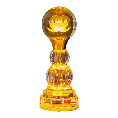 Lámpara LED Buda Loto Cristal Multicolor con Luz Ambiente - Image 5