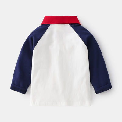 Playera Infantil Casual con Cuello Solapa y Estampado Cartoon - Image 3
