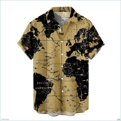 Camisa Casual Talla Grande Hombre Verano con Estampado Digital 3D Manga Corta - Image 9