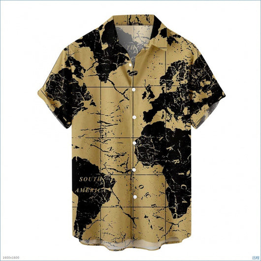 Camisa Casual Talla Grande Hombre Verano con Estampado Digital 3D Manga Corta - Image 9