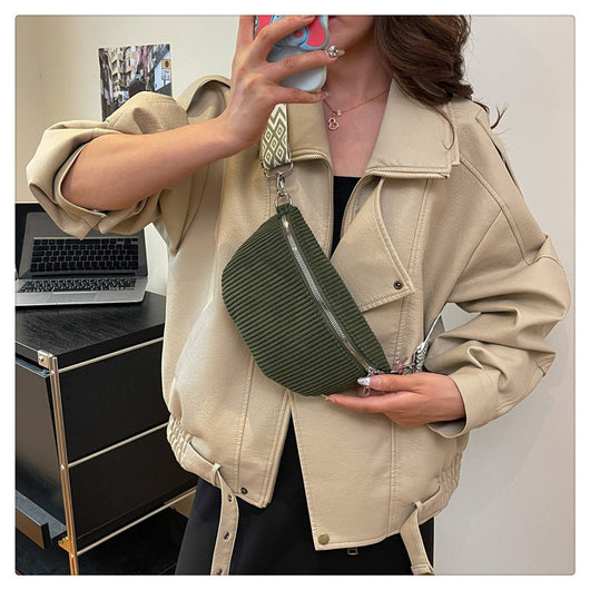 Bolsa Bandolera de Pana para Mujer - Bolso Cruzado de Hombro Único - Image 22