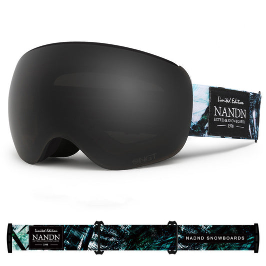 Gafas de Esquí Esféricas Doble Lente Anti-Empañamiento con Magnético para Hombre y Mujer