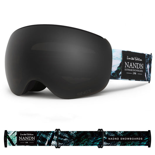 Gafas de Esquí Esféricas Doble Lente Anti-Empañamiento con Magnético para Hombre y Mujer