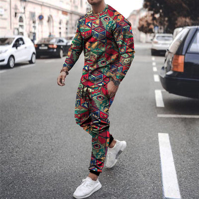 Sudadera Deportiva Casual de Dos Piezas con Estampado para Hombre - Image 19