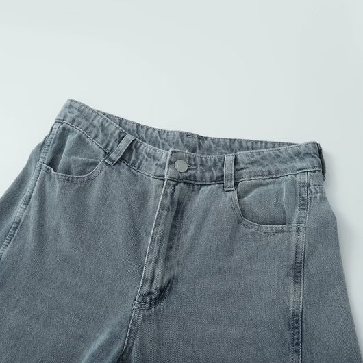Pantalones Vaqueros Rectos de Talle Medio para Mujer - Corte Ancho Verano - Image 13