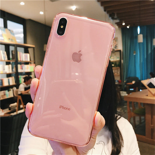Funda Transparente Colorida a Prueba de Caídas para Celular - Image 9
