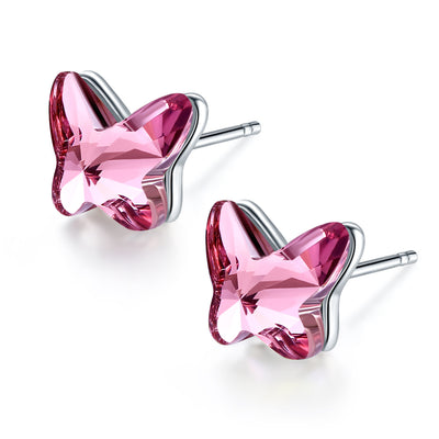 Aretes de Cristal con Diseño de Mariposa - Image 4