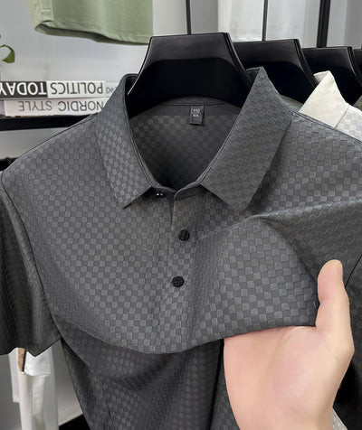 Playera Polo Hombre Jacquard Cuadros Transpirable Verano - Image 33