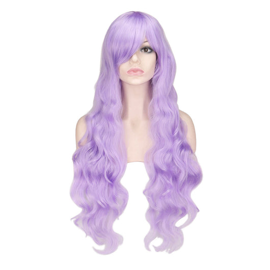 Peluca Cosplay Sirena Anime Rojo Oscuro Cabello Largo Ondulado - Image 26