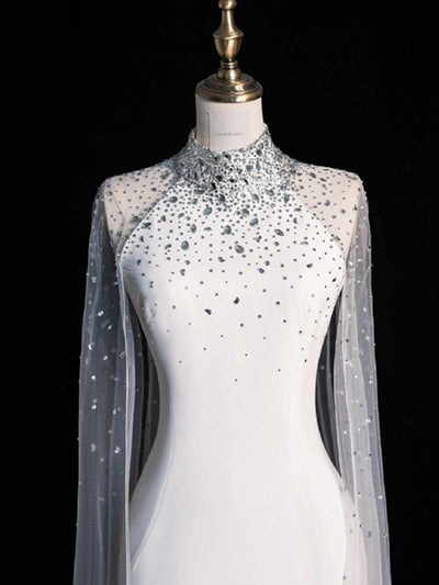 Vestido de Novia Blanco Satén Sirena - Elegancia Clásica para tu Día Especial - Image 3