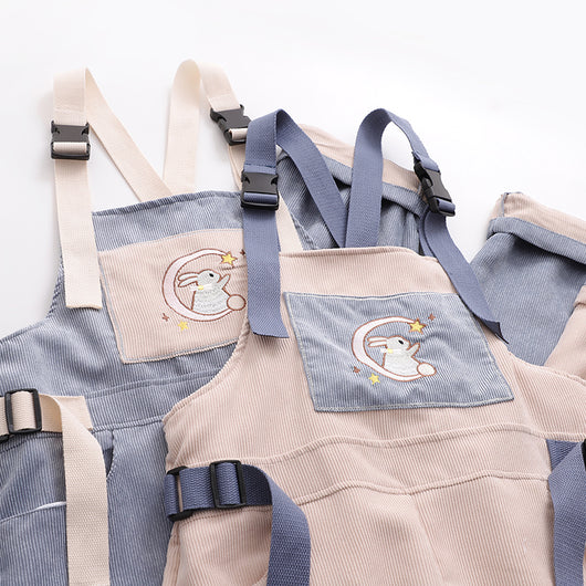 Overol de Pana Cintura Alta Holgado Línea Recta Estilo Dulce - Image 9