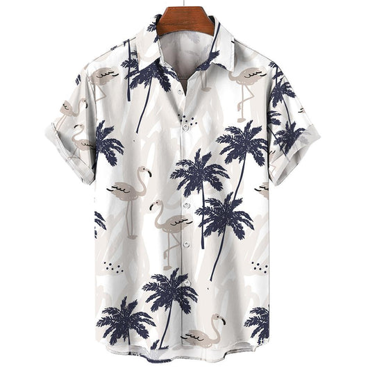 Camisa Vintage de Verano para Hombre Cuello V Talla 5XL - Image 5