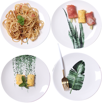 Plato Decorativo Hoja Verde Estilo Nórdico - Image 2