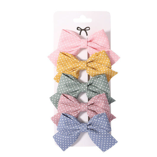 Par de Horquillas con Lazo a Cuadros y Flores - Image 16